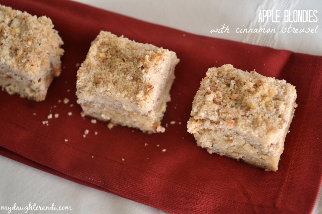 My Daughter and I- Apple Blondies with Cinnamon Streusel 1